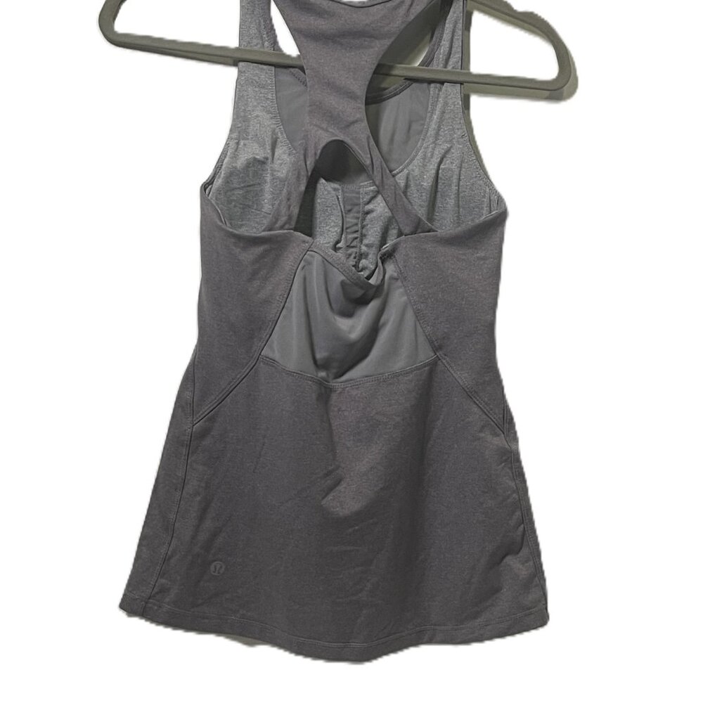 Women's Gray Solid Lightweight Racerback Tank Siz… - image 5